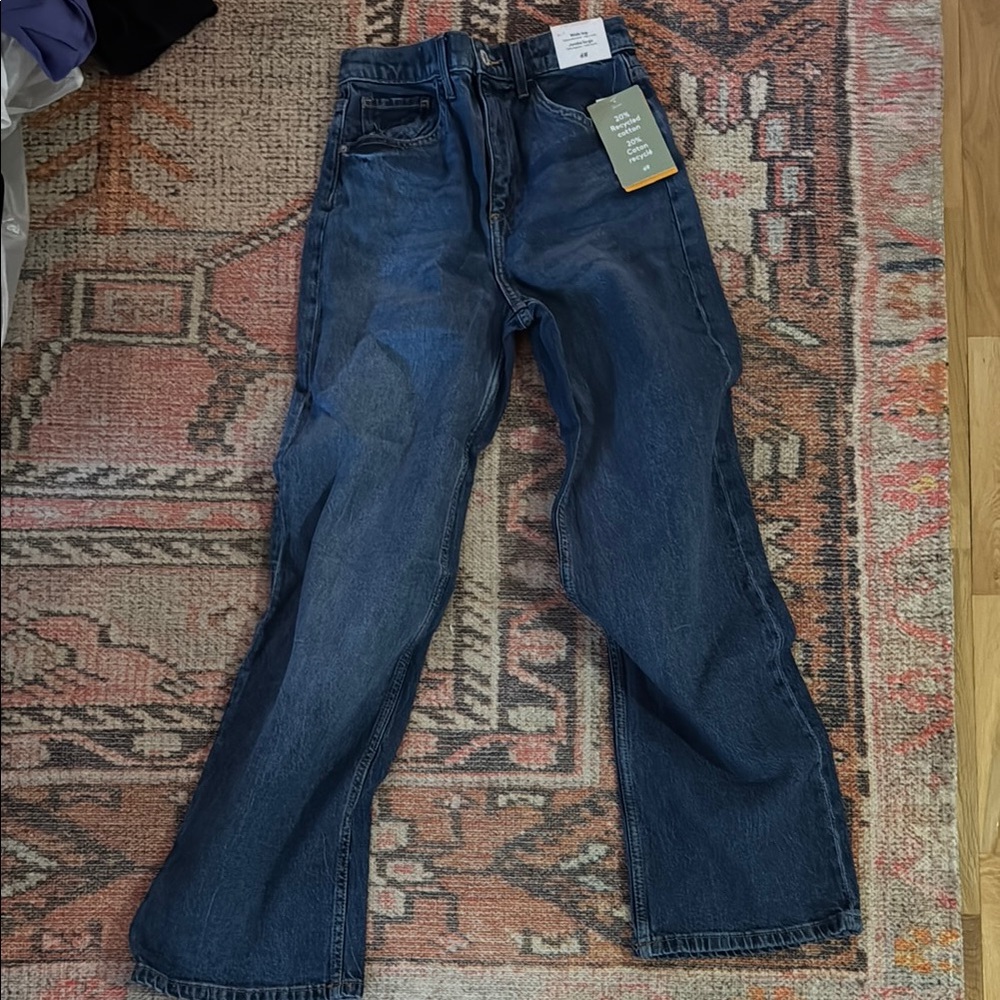 Girls wide leg Blue Jeans